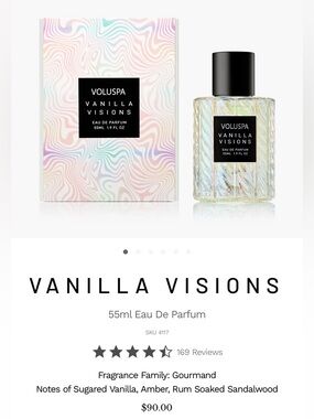 Voluspa Vanilla Visions Eau De Parfum Perfume 1.9 Fl Oz BRAND NEW